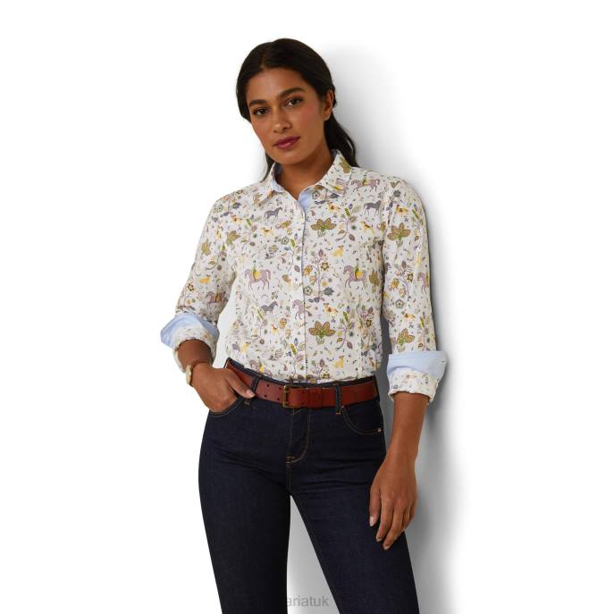 Ariat Tomales Shirt Women D0X63100 Folkore Print Tops
