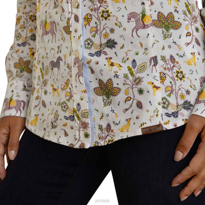Ariat Tomales Shirt Women D0X63100 Folkore Print Tops