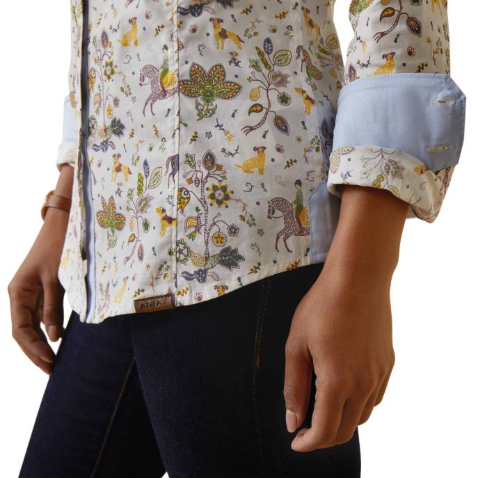 Ariat Tomales Shirt Women D0X63100 Folkore Print Tops