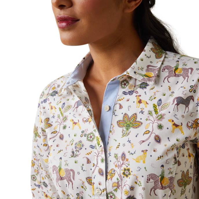 Ariat Tomales Shirt Women D0X63100 Folkore Print Tops