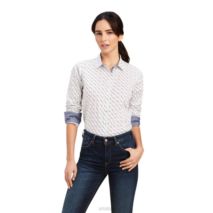 Ariat Tomales Shirt Women D0X63170 Bit Print Tops