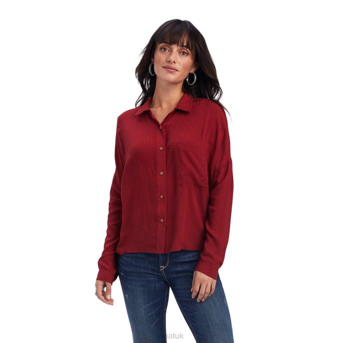 Ariat Valley of Fire Shirt Women D0X63268 Sun-Dried Tomato Tops