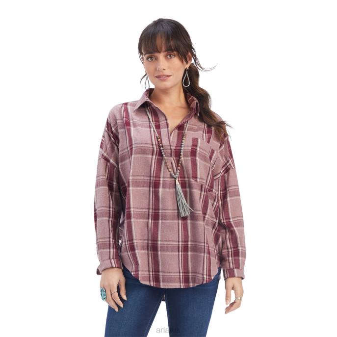 Ariat Wild West Tunic Women D0X63235 Wild West Plaid Tops