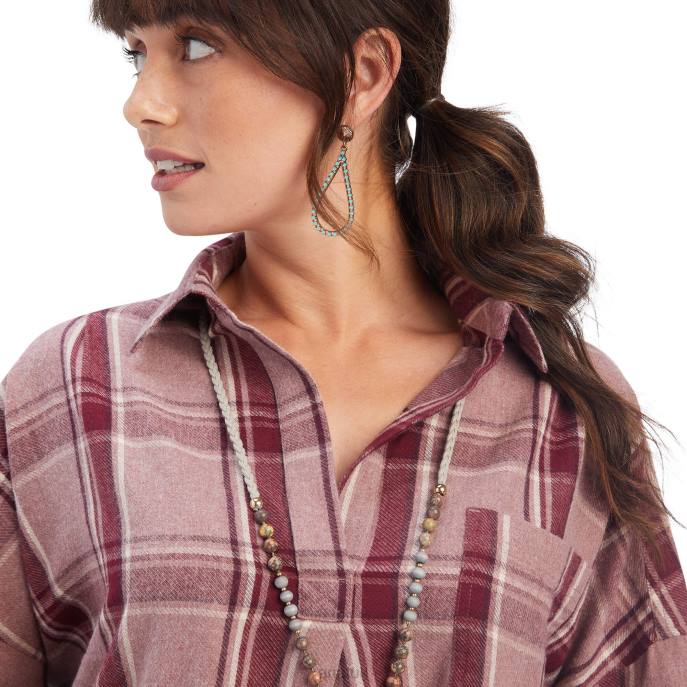 Ariat Wild West Tunic Women D0X63235 Wild West Plaid Tops