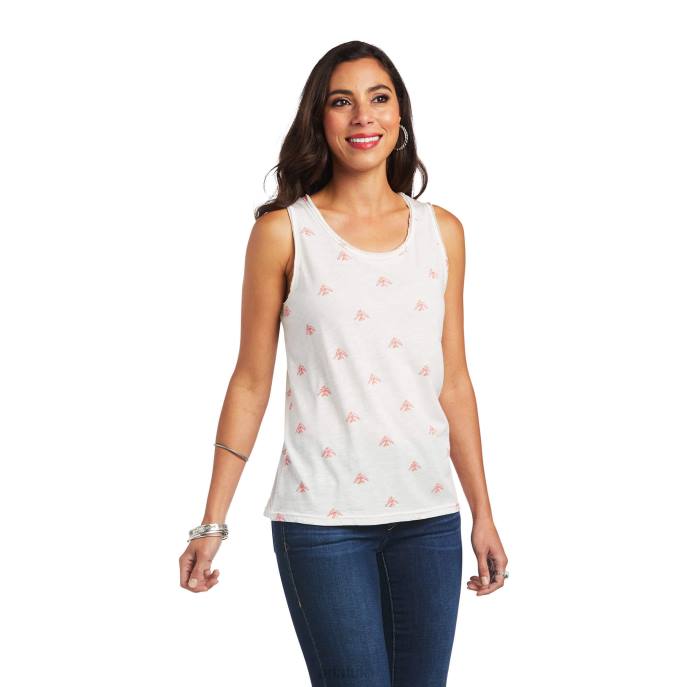Ariat Bulb Babe Tank Women D0X62957 Cloud Dancer Tops