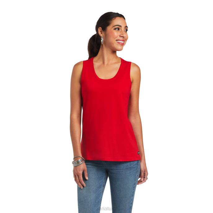 Ariat Element Tank Women D0X62891 Salsa Tops
