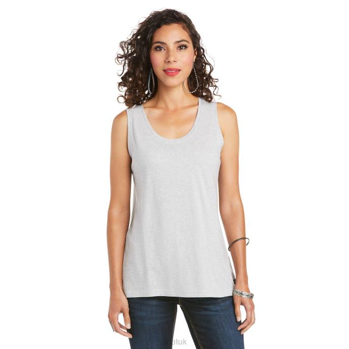 Ariat Element Tank Women D0X62905 Heather Grey Tops