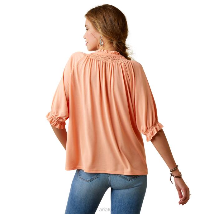 Ariat Petunia Top Women D0X63279 Papaya Punch Tops