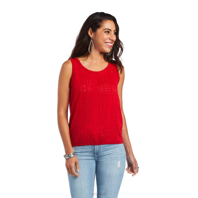 Ariat Smith Tank Women D0X63151 Salsa Tops