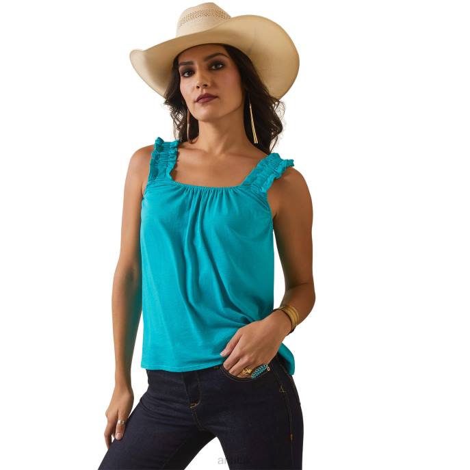 Ariat Tilly Tank Women D0X62822 Viridian Green Tops