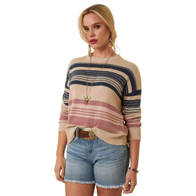 Ariat Kimmy Sweater Women D0X63322 Serape Stripe Tops