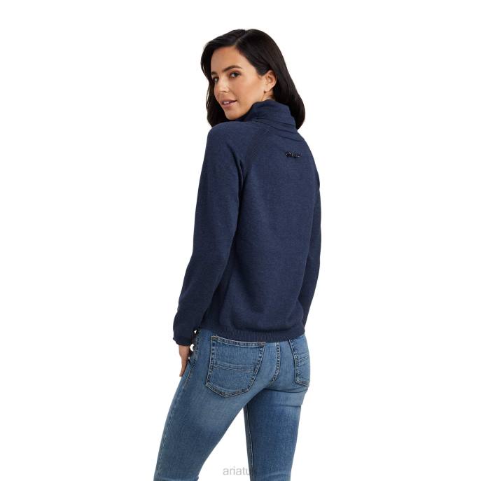 Ariat Lexi Sweater Women D0X63320 Heather Navy Tops