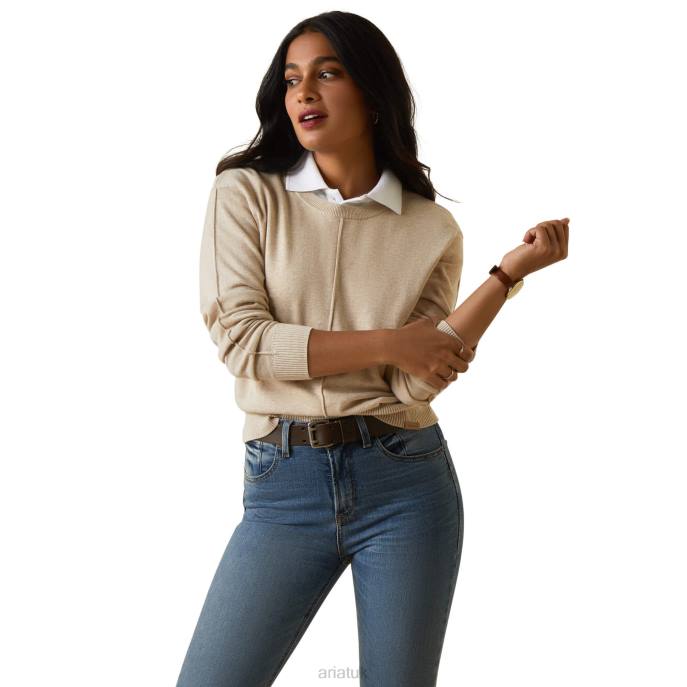 Ariat Peninsula Sweater Women D0X63354 Oatmeal Tops