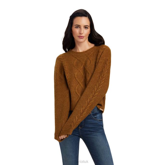Ariat Winter Quarter Sweater Women D0X63361 Chestnut Tops