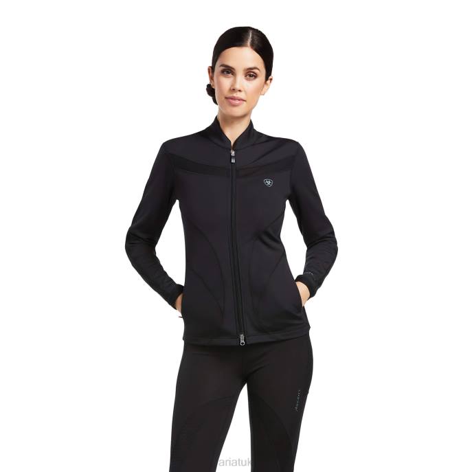 Ariat Ascent Full Zip Sweatshirt Women D0X63433 Black Tops