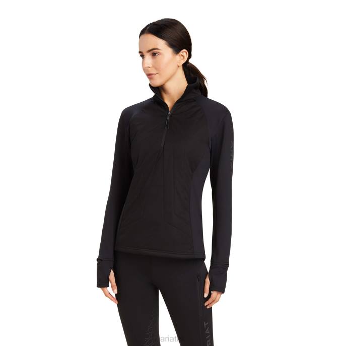 Ariat Venture 1/2 Zip Sweatshirt Women D0X63404 Black Tops