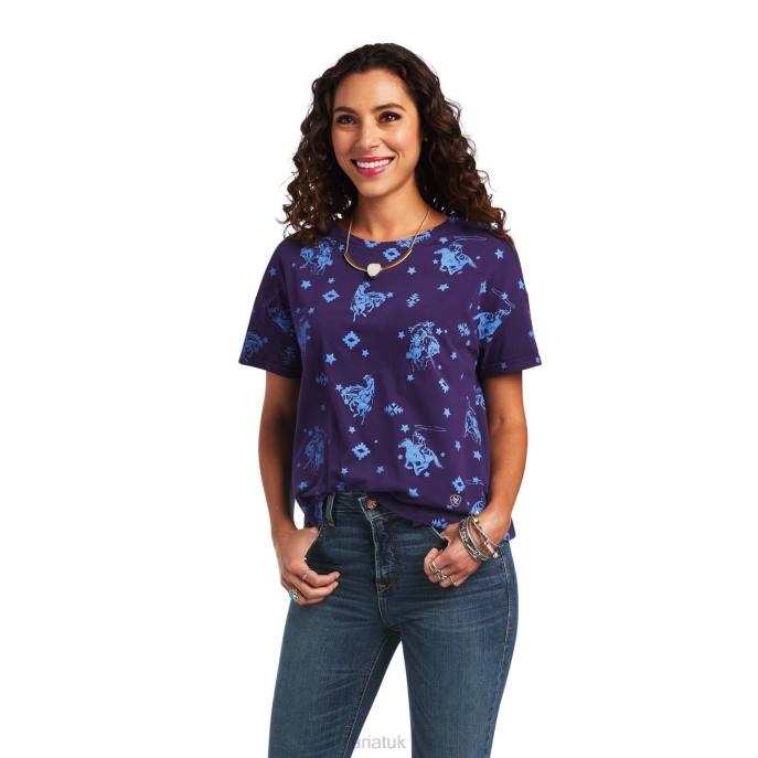 Ariat Bluegrass Tee Women D0X63200 Multi Print Tops