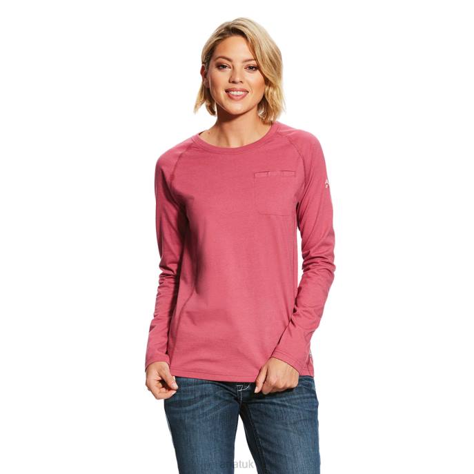 Ariat FR Air Crew T-Shirt Women D0X63027 Rose Violet Tops