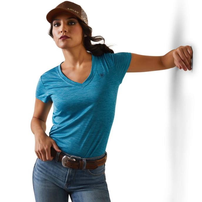 Ariat Laguna Patriot T-Shirt Women D0X62860 Mosaic Blue Tops