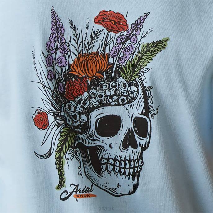 Ariat Rebar CottonStrong Roughneck Graphic T-Shirt Women D0X62964 Clearsky Tops