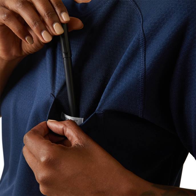 Ariat Rebar Heat Fighter T-Shirt Women D0X62971 Navy/Dusk Tops