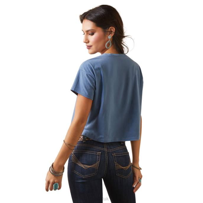 Ariat Treasure Tee Women D0X63098 Copen Blue Tops