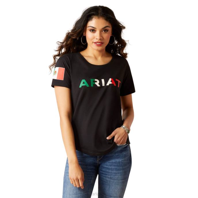 Ariat Viva Mexico T-Shirt Women D0X62894 Black Tops