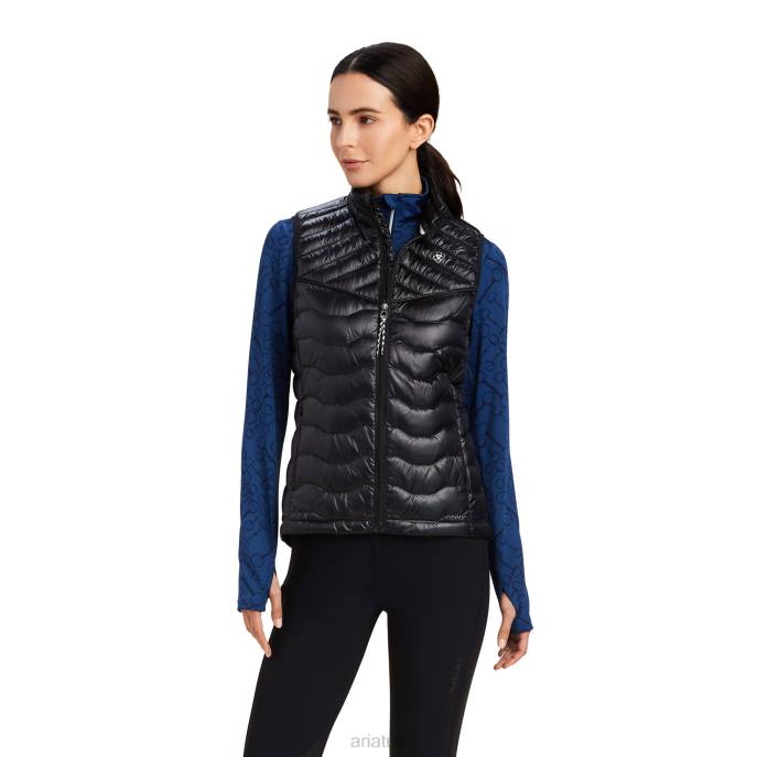 Ariat Ideal Down Vest Women D0X63549 Ir Black Tops
