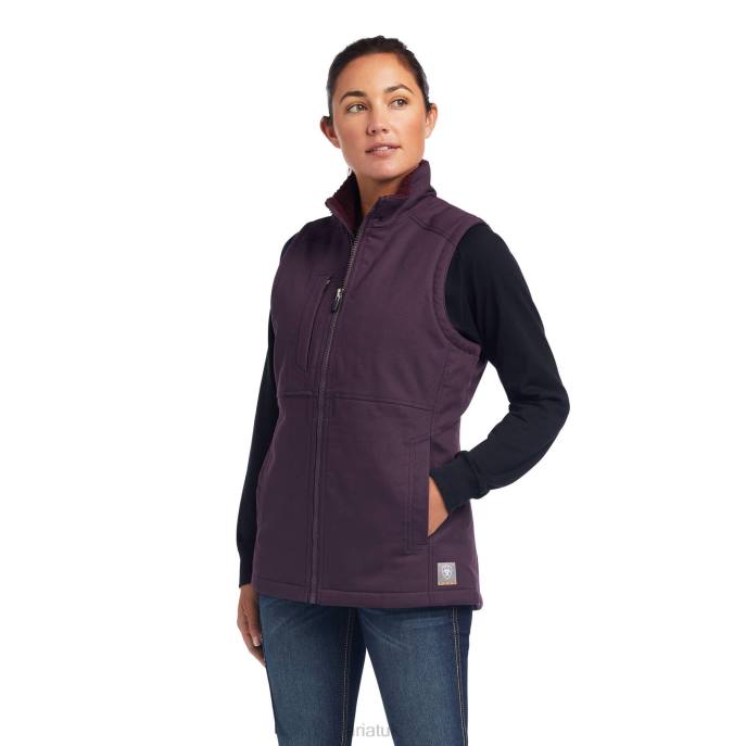 Ariat Rebar DuraCanvas Insulated Vest Women D0X63580 Plum Perfect Tops