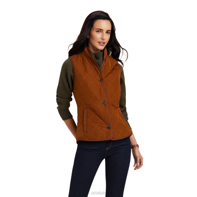 Ariat Woodside 2.0 Vest Women D0X63576 Chestnut Tops
